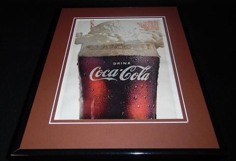 1966 Coca Cola Coke Vanilla Float 11x14 Framed ORIGINAL Vintage Advertisement