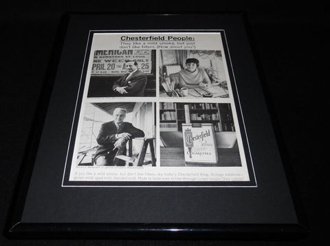 1958 Chesterfield Cigarettes Framed 11x14 ORIGINAL Vintage Advertisement