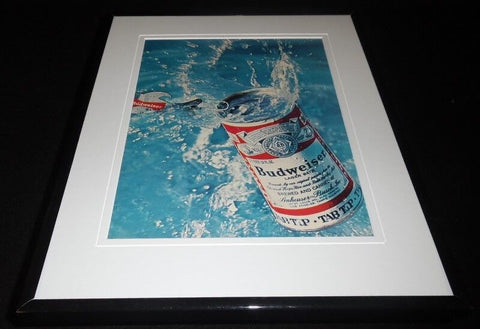 1968 Budweiser Beer Tab Tip Framed 11x14 ORIGINAL Vintage Advertisement 