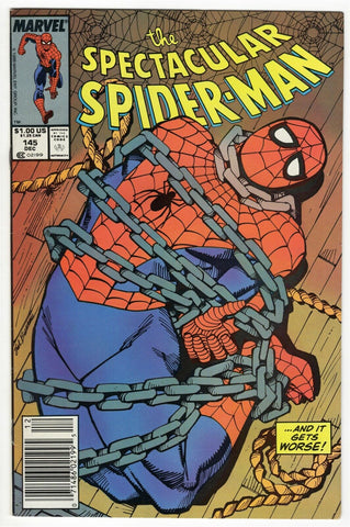 Spectacular Spider-Man #145 ORIGINAL Vintage 1988 Marvel Comics 