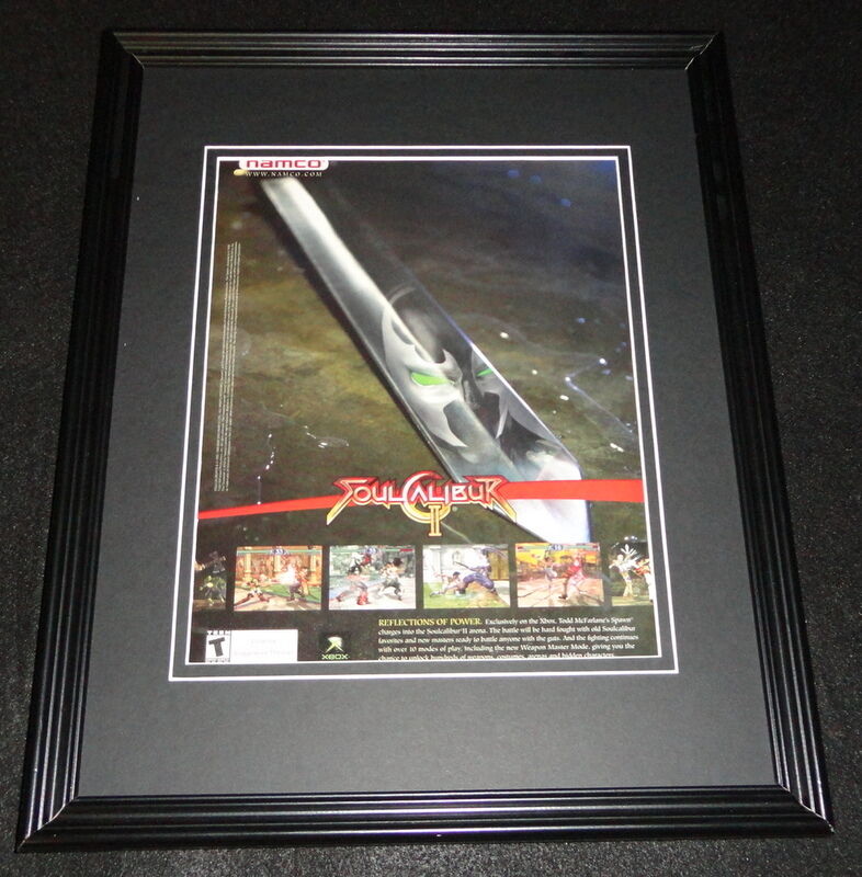 2003 Soul Calibur II Framed 11x14 ORIGINAL Advertisement XBox 