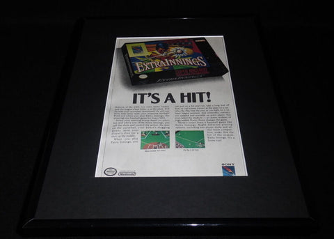 Extra Innings 1992 SNES Framed 11x14 ORIGINAL Vintage Advertisement