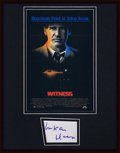 Lukas Haas Signed Framed 11x14 Witness Poster Display