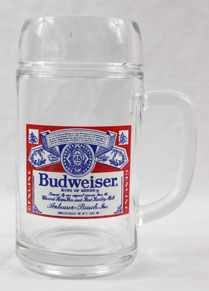 VINTAGE Budweiser Tall Glass Beer Mug