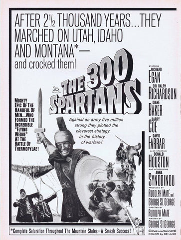 300 Spartans 1962 ORIGINAL Vintage 9x12 Industry Ad Richard Egan Barry Coe