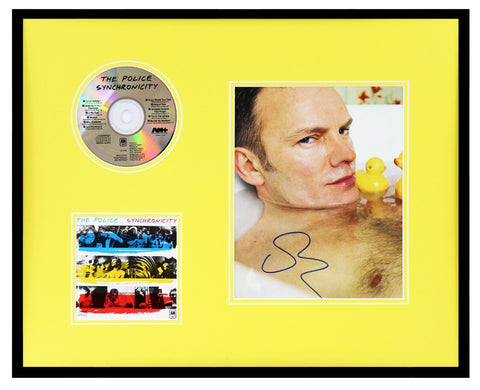 Sting Signed Framed 16x20 Police CD & Photo Display AW