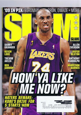 ORIGINAL Vintage September 2009 Slam Magazine Kobe Bryant Allen Iverson