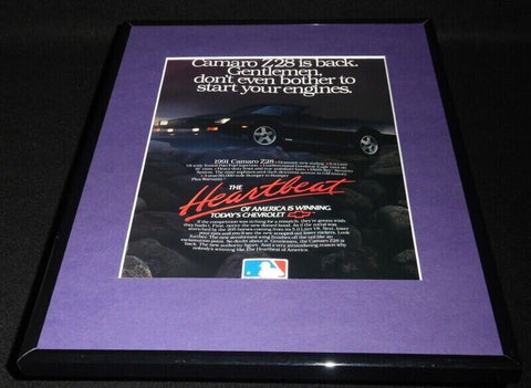 1990 Chevrolet Camaro Z28 / MLB Framed 11x14 ORIGINAL Vintage Advertisement