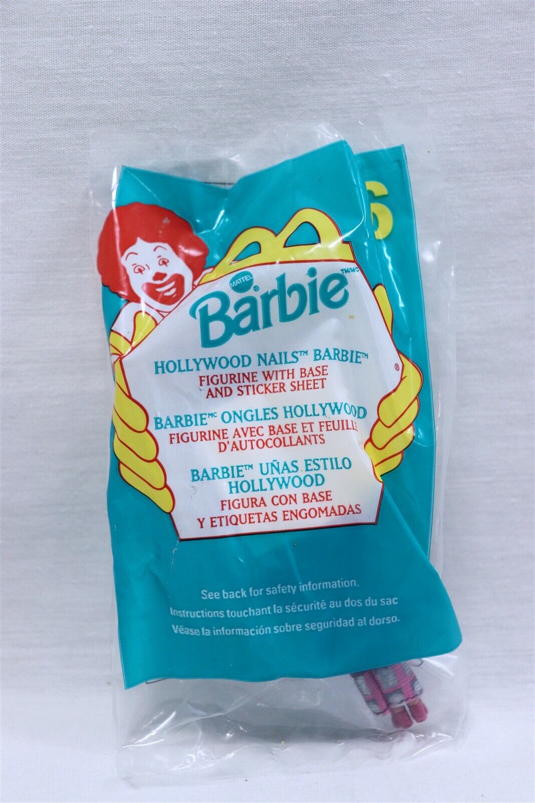 VINTAGE SEALED 1999 McDonald's Hollywood Nails Barbie Doll