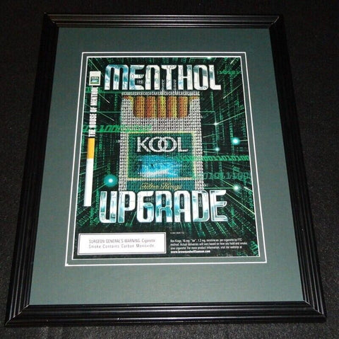 2001 Kool Cigarettes Framed 11x14 ORIGINAL Advertisement B