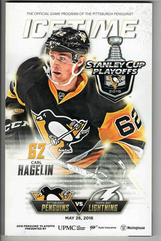 May 26 2016 Stanley Cup Playoffs Program Lightning @ Pittsburgh Penguins Hagelin