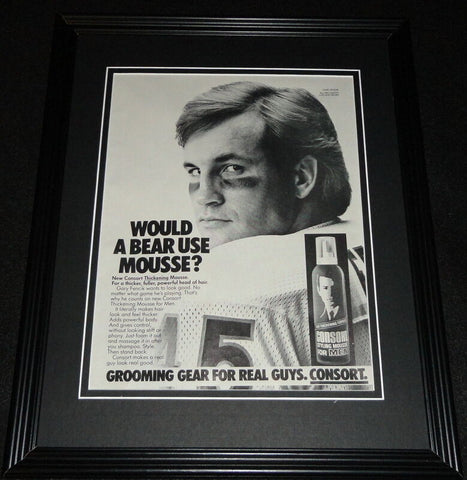 1985 Gary Fencik Consort Mousse Framed 11x14 ORIGINAL Vintage Advertisement 