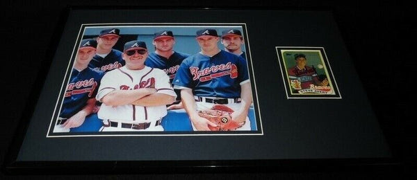 Steve Avery Signed Framed 11x17 Rookie Card & Photo Display Braves