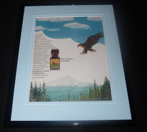 1968 Timberline After Shave Framed 11x14 ORIGINAL Vintage Advertisement