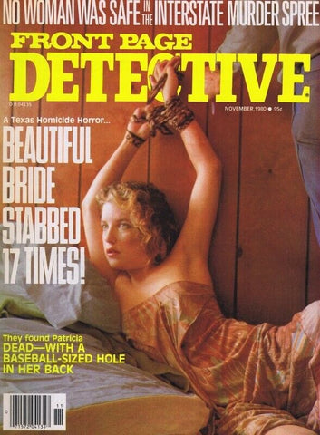 ORIGINAL Vintage Nov 1980 Front Page Detective Magazine GGA