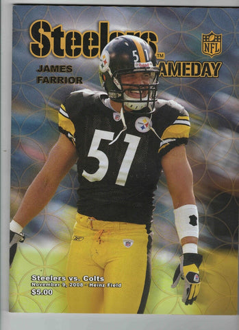 Nov 9 2008 Indianapolis Colts @ Pittsburgh Steelers Roethlisberger vs Manning