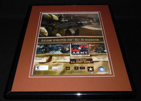 America's Army Game 2005 XBox Framed 11x14 ORIGINAL Vintage Advertisement