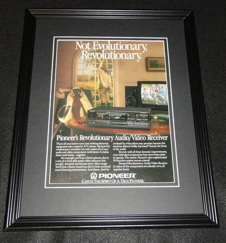 1987 Pioneer Audio/Video Receiver Framed 11x14 ORIGINAL Advertisement