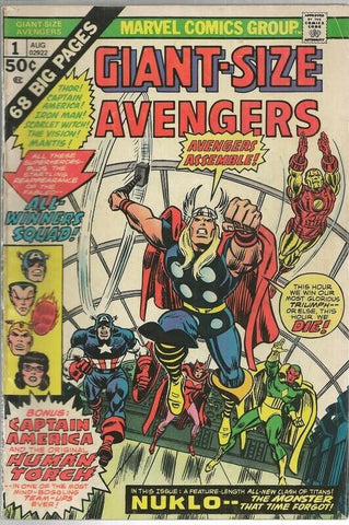 Giant Size Avengers #1 ORIGINAL Vintage 1974 Marvel Comics 1st Nuklo + Bova