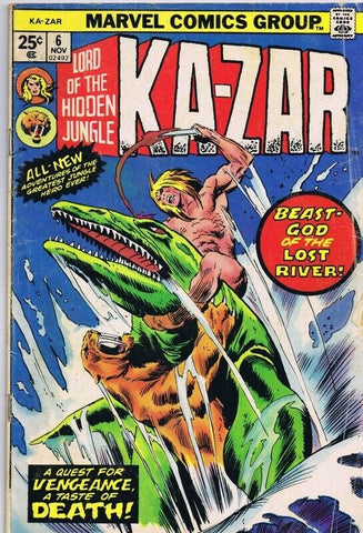 Ka-Zar #6 ORIGINAL Vintage 1974 Marvel Comics