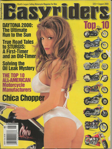 ORIGINAL Vintage Aug 2000 Easyriders Motorcycle Magazine #326 Bikini Cover