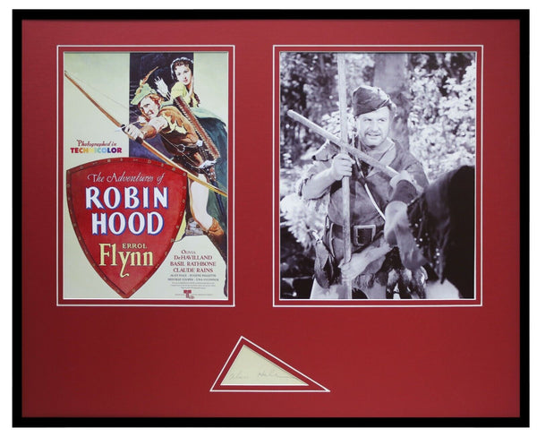 Alan Hale Signed Signed Framed 16x20 Photo Display JSA Robin Hood