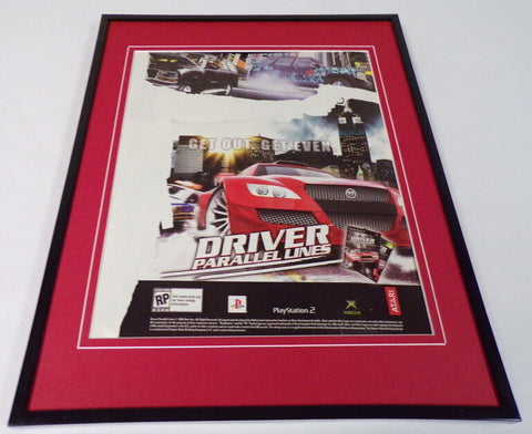 Driver Parallel Lines 2006 XBox PS2 Framed 11x14 ORIGINAL Vintage Advertisement