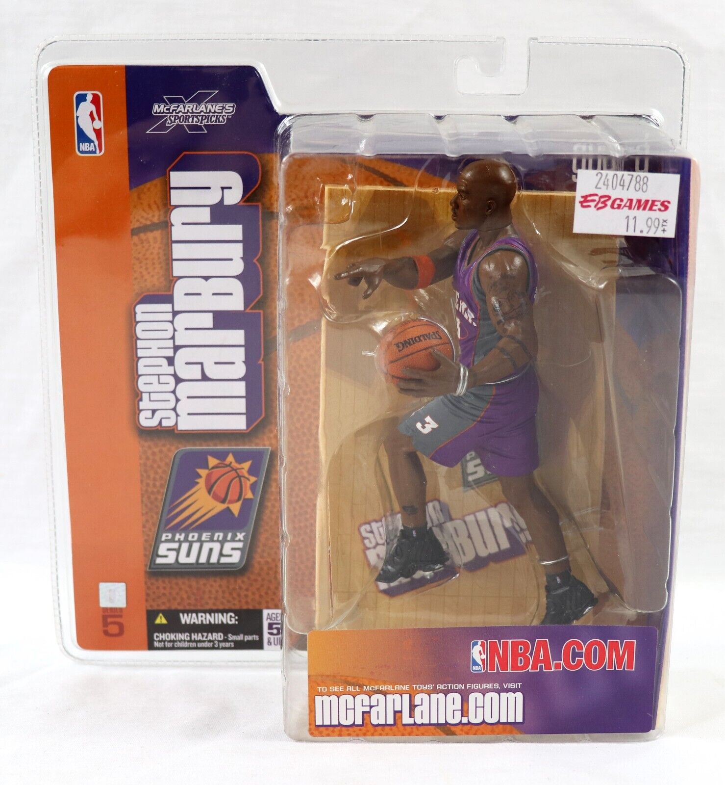 VINTAGE SEALED 2002 McFarlane Series 5 Stephon Marbury Action Figure Suns