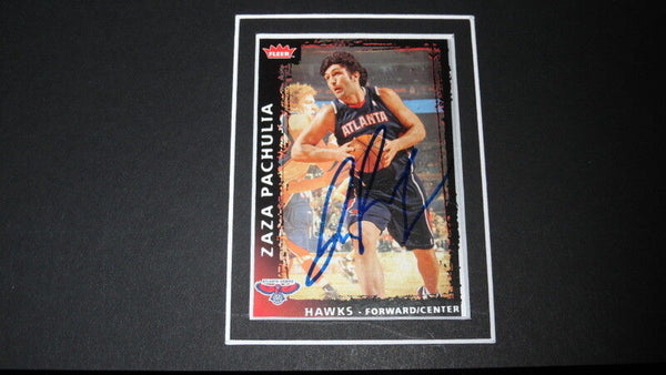 Zaza Pachulia Signed Framed 11x14 Photo Display Warriors Champs