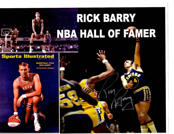 Rick Barry Signed 8x10 Photo Warriors