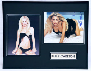 Kelly Carlson Signed Framed 16x20 Lingerie Photo Set JSA Nip Tuck