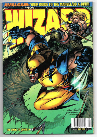 Wizard Magazine #69 VINTAGE 1997 Wolverine Ka-Zar Cover