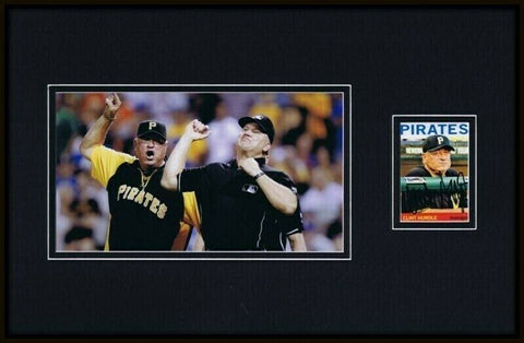 Clint Hurdle Signed Framed 11x17 Photo Display Pirates Royals Rockies