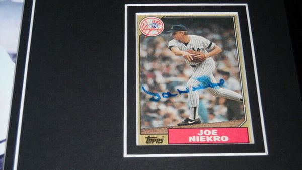 Joe Niekro Signed Framed 11x17 Photo Display Braves w/ Phil Niekro