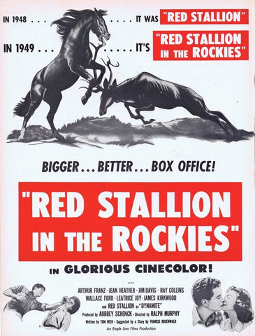 Red Stallion in the Rockies 1949 ORIGINAL Vintage 9x12 Industry Ad Arthur Franz 