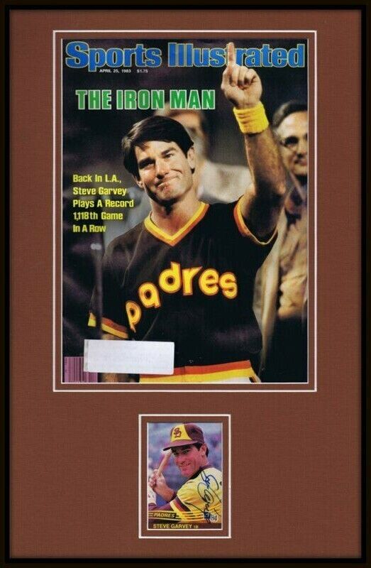 Steve Garvey 11x17 Signed Framed 1983 Sports Illustrated Cover Display Padres