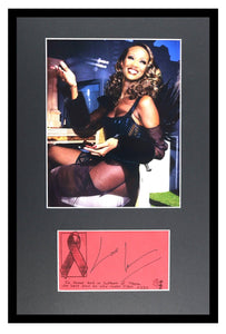 Iman Signed Framed 12x18 Photo Display w/ Lengthy Inscription