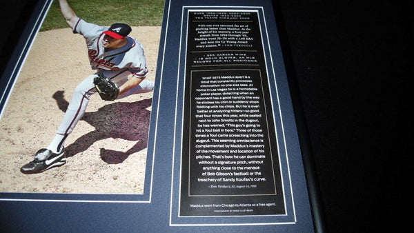 Greg Maddux Framed 12x18 Photo Display Braves