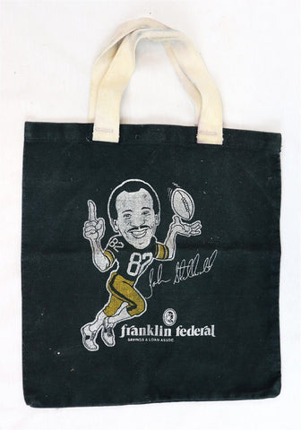 VINTAGE Steelers John Stallworth Franklin Federal Bank Canvas Tote Bag