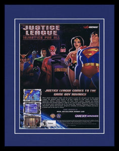 2002 Justice Leage Injustice for All Game Boy Framed 11x14 Advertisement 