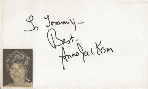 Anne Jackson Signed Vintage 3x5 Index Card JSA 