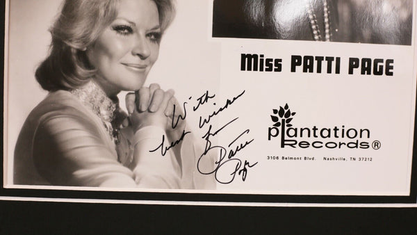 Patti Page Signed Framed 16x20 Greatest Songs CD & Photo Display JSA 