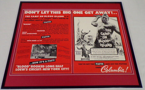 1958 Camp on Blood Island 16x20 Framed ORIGINAL Industry Advertisement