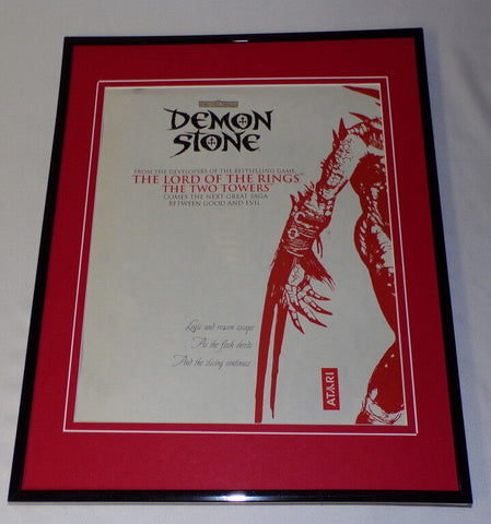 Demon Stone 2003 PS2 Atari 11x14 Framed ORIGINAL Vintage Advertisement 