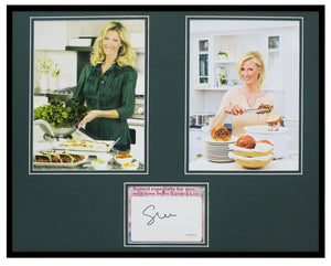 Sandra Lee Signed Framed 16x20 Photo Display JSA Food Network