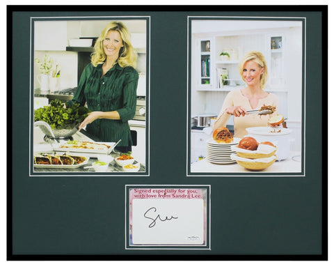 Sandra Lee Signed Framed 16x20 Photo Display JSA Food Network