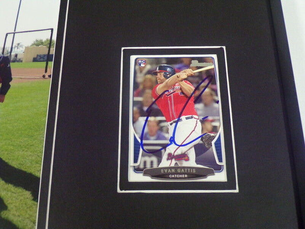 Evan Gattis Signed Framed 11x17 Photo Display Braves w/ Darth Vader