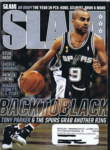 ORIGINAL Vintage September 2007 Slam Magazine Tony Parker Steve Nash P Ewing 