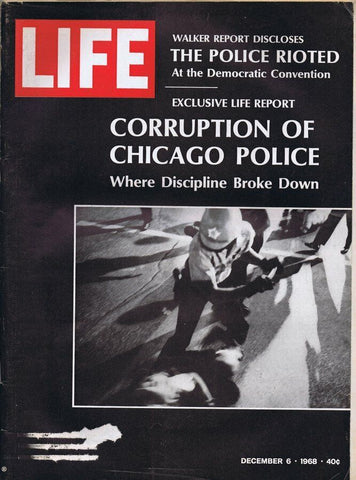 ORIGINAL Vintage Life Magazine December 6 1968 Chicago Police Corruption