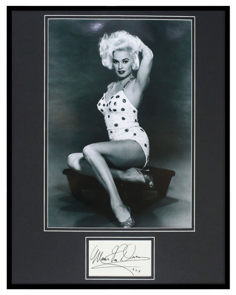 Mamie Van Doren Signed Framed 16x20 Photo Display 